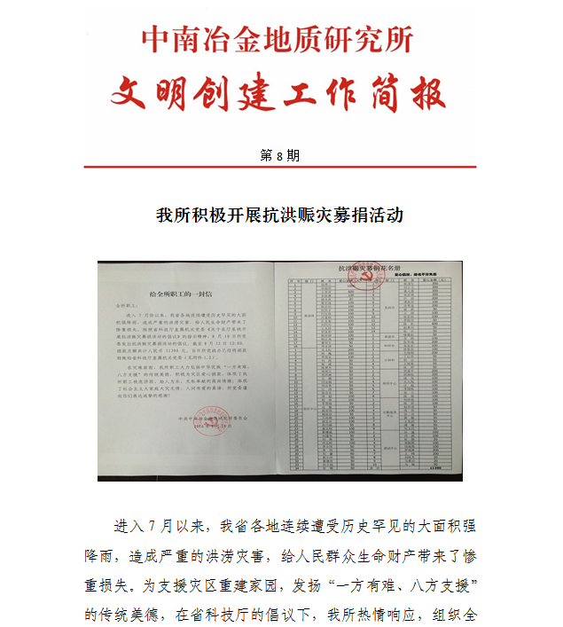 文明創(chuàng)建工作簡報(bào)第8期